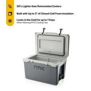 RTIC 52 Quart Ultra-Light Hard Cooler Bundle, with Freezable Divider & Dry Basket, Darl Grey & Cool Grey