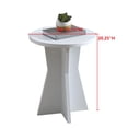 thumbnail image 3 of Kings Brand Furniture Adam Side/End Table – Wooden Round Accent Table with Sculptural Pedestal Base, Modern Small Coffee Table or Nightstand for Living Room or Bedroom (White), 3 of 5