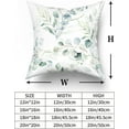 thumbnail image 5 of Spring Sage Green Leaf Pillow Covers 18x18 Set of 2, Eucalyptus Floral Watercolor Pillow Cushion Cases, Gray Seafoam Leaves Print Modern Throw Pillows Cover Decor Gifts for Bed Couch Sofa Living Room, 5 of 6
