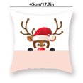 thumbnail image 5 of Throw Pillow Cover Christmas Elements Printing Pillowcase Decoration Polyester Washable Sofa Pillowslip, Type 32, 5 of 5