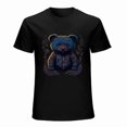 thumbnail image 1 of Blue Quiet Little Bear T-shirt Teddy Bear T-shirt Unisex tees Trendy shirt gift for kids, 1 of 5