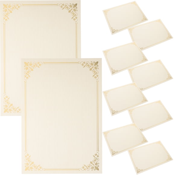 Shisuyan 10 Sheets of Certificate Paper Diploma Certificate Paper Printable Blank Paper Liner Blank Certificate