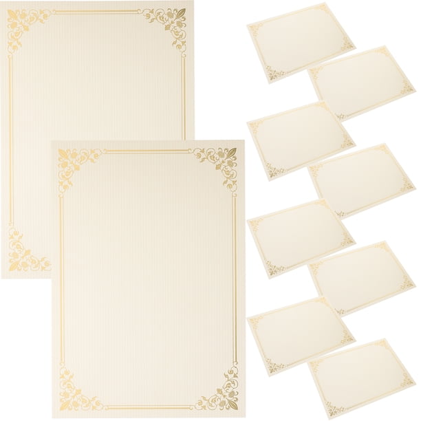 KAKOWELY 10 hojas de papel para certificado, diploma, certificado, papel imprimible, papel en blanco, certificado en blanco