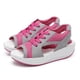 thumbnail image 4 of Sandalias con cordones para mujer, zapatos para caminar transpirables con tacón inclinado de fondo grueso, zapatos informales deportivos cómodos de malla para mujer Wmkox8yii sa3142, 4 of 8