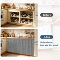thumbnail image 4 of Dark Gray Solid Cabinet Curtains for Kitchen 28"Wx51"L, Cloth Cool Gray Linen Texture Industrial Under Sink Skirt Magic Tape Short Curtain Decorative Privacy Panel for Pantry Cabinet Opening, 4 of 9