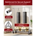 thumbnail image 3 of Sakugi Heavy Duty Stainless Steel Rolling Clothes Rack with Mesh Shelf, Lockable Wheels & Anti-Slip Stoppers, Large Capacity Clothing Organizer for Bedroom, Laundry, 42.5"x16.5"x65.9", Silver, 3 of 9