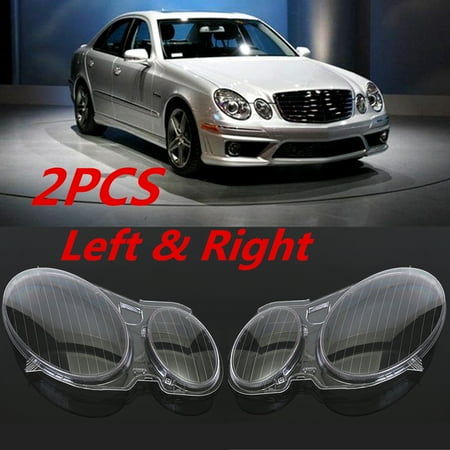 - 1 Pair Car Auto Headlight Lens Replacement Cover Left+Right For Benz W211 E350/300/200 2002-2008