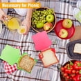 thumbnail image 4 of AMERTEER 20 Oz Sandwich Box Food Grade Pp Microwave Safe Storage Container for Lunch Prep Sandwiches Fruits and Veggies Snap-On Lid Easy to Open and Close Durable and Bpa Free 5.5” X 4.7”, 4 of 7