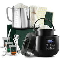 Hearth & Harbor Soy Candle Making Kit - 12.4oz Natural Soy Candle Wax for Candle Making, Electric Candle Wax Melting Pot, 900ml Stainless Steel Pot, Cotton Wicks, Dye Blocks etc.