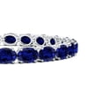 thumbnail image 2 of ANGARA Lab Grown 20.4 Ct Blue Sapphire Tennis Link Bracelet for Women in 925 Sterling Silver (Size-7x5mm) | September Birthstone, Anniversary Jewelry Gift for Women | Lab-Grown Blue Sapphire Bracelet, 2 of 7