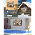 thumbnail image 4 of Farmhouse 4th of July Outdoor TV Cover 52 to 55 Inch Weatherproof, American Country Star Rustic 600D Oxford TV Covers with Waterproof Zipper, Outside Flat TV Screen Protector Size 52"W x 19"H x 4.5"D, 4 of 7