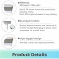 thumbnail image 3 of Collapsible Wash Basin with Drain Plug - 2.4 Gallon Foldable Kitchen Sink for Baby Bottles, RV Camping, Space-Saving Dish Tub (Gray), 3 of 8