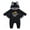 Black 02, variant on Newborn Halloween Clothes Black Bat Cute Hooded Onesie Jumpsuit for Baby Boys Girls Infants My 1st Halloween Outfits (12-24 Months, Black 01)