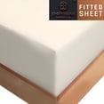 thumbnail image 4 of Empyrean Bedding Double Brushed Microfiber 14" - 16" Deep Pocket Fitted Sheet, Full, Cream Beige, 4 of 6