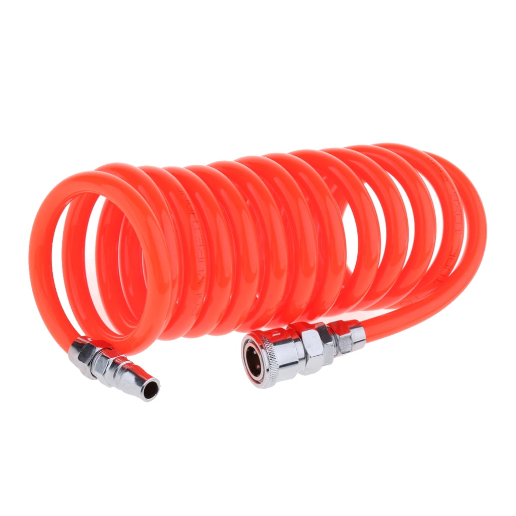 9.8ft POLYURETHANE RE COIL AIR HOSE Fittings Recoil 