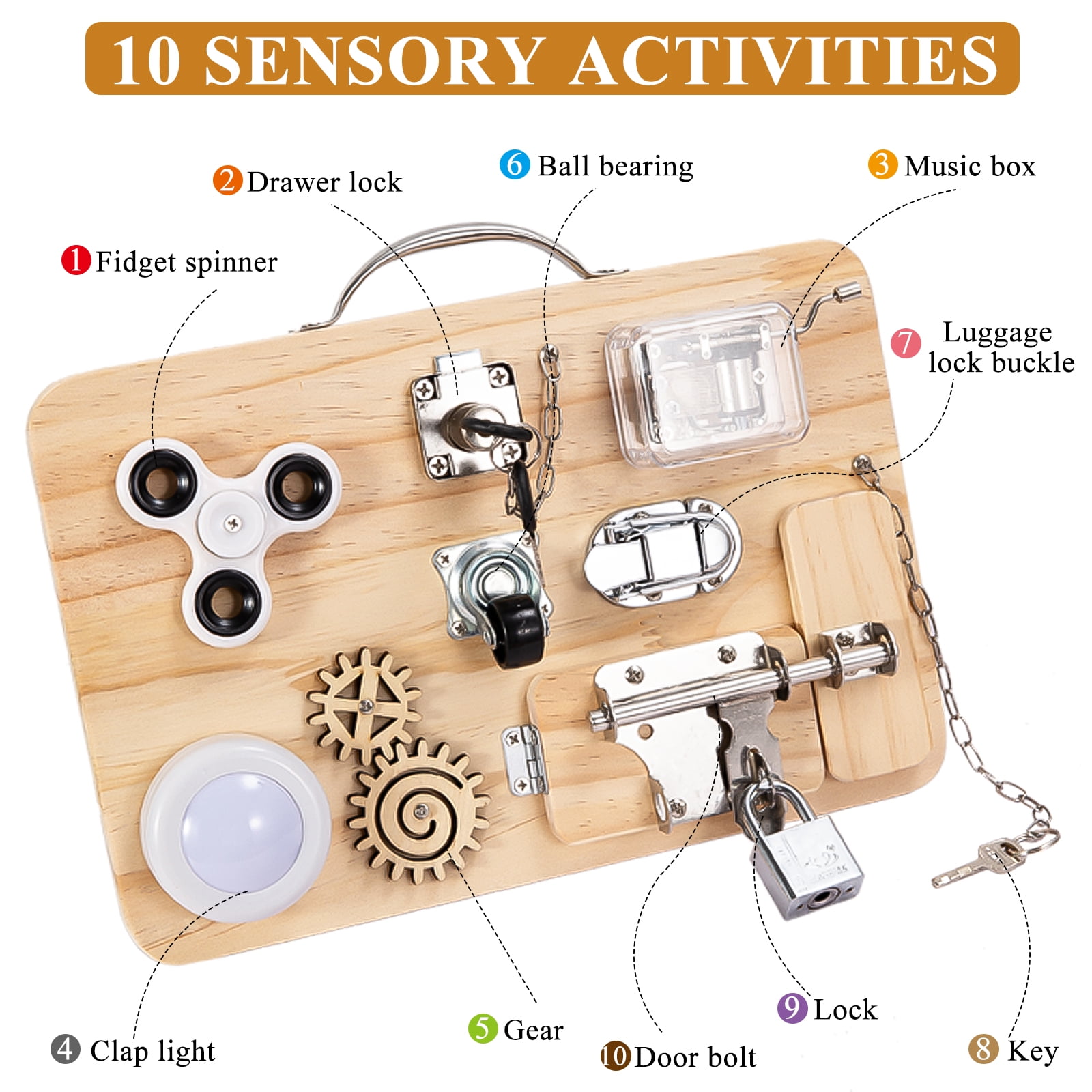 YXMEIGUO Fidget Busy Board for Adults, Dementia Activities for Seniors, Alzheimers Activities for Dementia Patients,Alzheimers Products Toys