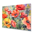 thumbnail image 2 of Designart "Poppies in Vibrant Hues I" Floral Metal Wall Art Prints, 2 of 5