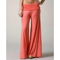 thumbnail image 5 of Endives Womens Yoga Wide Leg Pants Coral Solid Color Loose Fitniss Pants With Ruched Waist For Yoga Sports Everyday Orange, 5 of 7