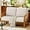 Ivory, variant on Alunaune Modern Loveseat  Couch with Natural Rattan Arm, Upholstered Linen Small Love Seat Sofa 2-Seats Living Room Couch Settee,  Lounge Recliner Chair-Ivory