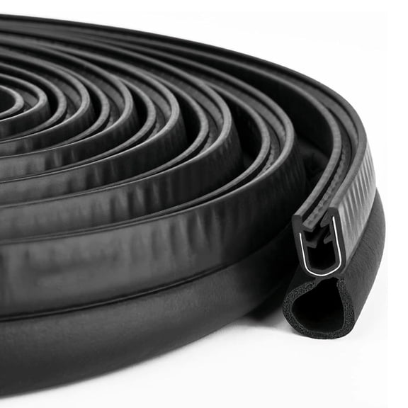 13Ft Automotive Weather Stripping Car Door Rubber Trim Seal Strip Gasket with Top Bulb for Bus Camper Boat RV Truck Doors Home Applications
