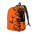 thumbnail image 1 of Disketp Halloween Bats print Canvas Backpack Lightweight Travel Daypack Student Rucksack Laptop Backpack-Medium, 1 of 5