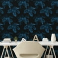 thumbnail image 2 of Ambesonne, Tropical Peel & Stick Wallpaper for Home, Jungle Boho Phoenix Palm, 13"x72", Charcoal Grey Azure Blue, 2 of 5