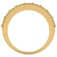 thumbnail image 5 of 0.81 ctw Wedding Band for Women - 18K Yellow Gold Simulated Emerald Stackable Eternity Ring, 5 of 6