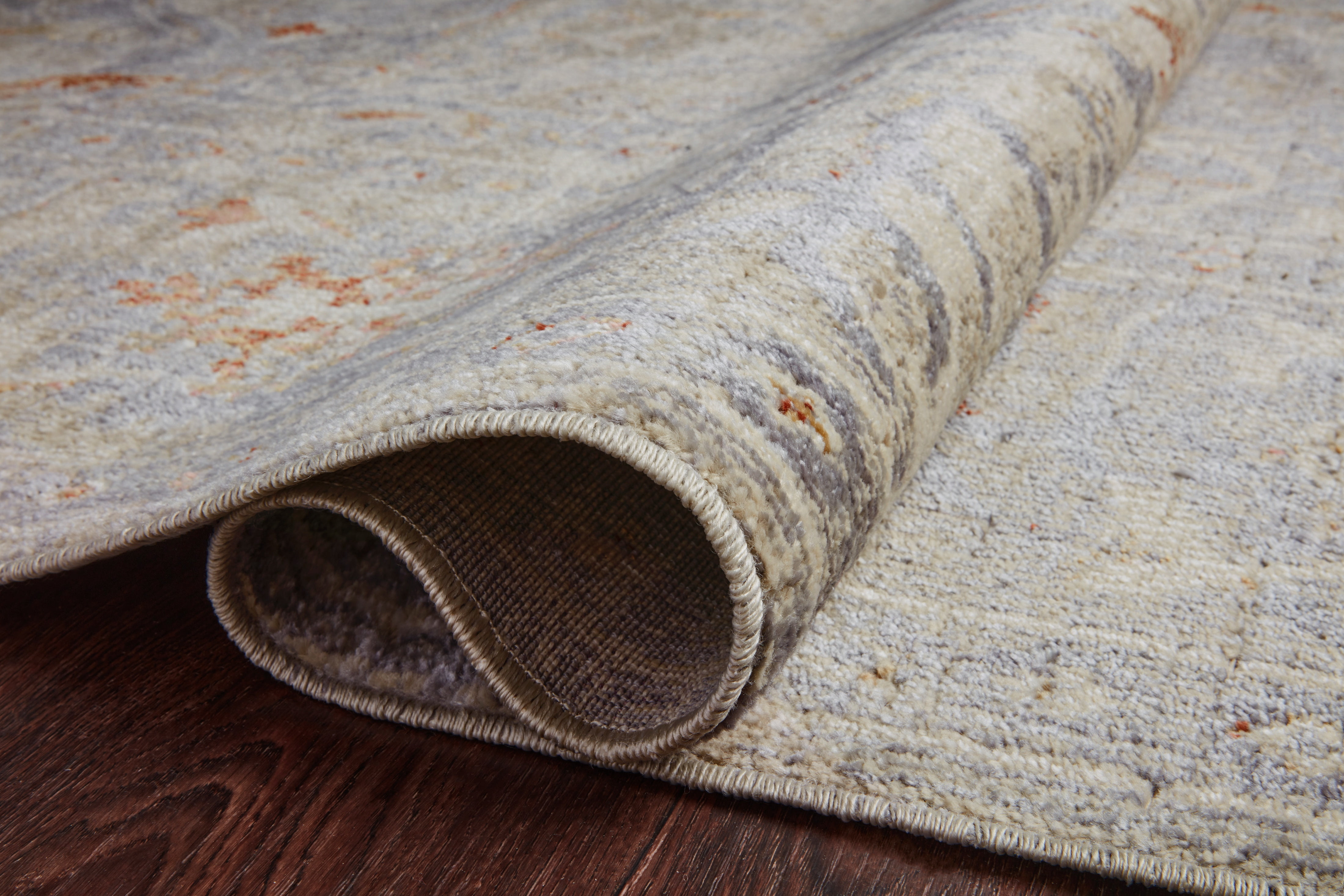 Chris Loves Julia x Loloi Rosemarie Oatmeal/Lavender 5' x 7'-10" Area Rug