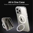thumbnail image 6 of For Apple iPhone 15 (6.1") Magnetic Hybrid Transparent Edge Bumper Invisible Stand [Compatible with Magsafe] Slim PC Phone Case Cover by Xpression - Clear /Black, 6 of 9