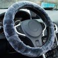 thumbnail image 3 of 7cm de Ancho Funda Elástica Protector de Volante de Coche Felpa Gris Oscuro Unique Bargains Cubierta para el volante, 3 of 4