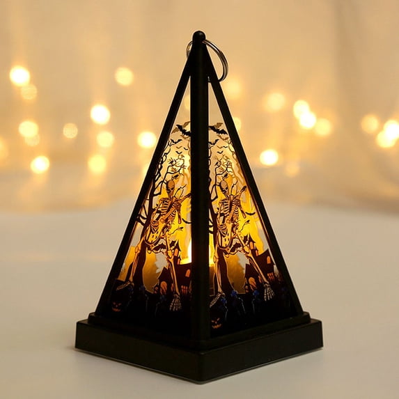Garden Portable Witch Castle Tabletop Decoration Pumpkin Lantern Ghost Festival Props Horror Atmosphere Led Hanging Light HUMAN SKELETON