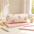 thumbnail image 2 of Bow Pencil Case Cute Pencil Pouch Soft Storage Bag Aesthetic Pattern Gift Makeup Pouch Cosmetic Bag for Women Adults Pink, 2 of 7