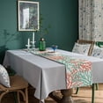 thumbnail image 4 of Table Runner Dresser Scarves 60 Inch Long, Ocean Teal and Orange Sea Coral on Linen Linen Dining Table Runners Nautical Abstract Marine Life Tabletop Scarf for Wedding Holiday Party Kitchen, 4 of 9
