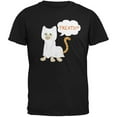 thumbnail image 1 of Halloween Friandises Fantômes Cat T-Shirt Noir pour Adulte, 1 of 1