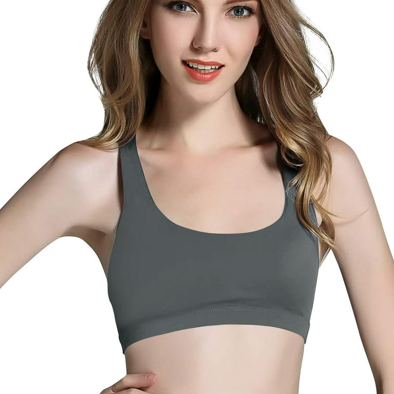 Kddylitq Mastectomy Bras With Pockets For Prosthesis Front Closure Strappy  Wirefree Sport Wireless Push Up Bra Running Smoothing Racerback High Impact