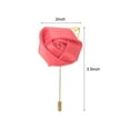 thumbnail image 2 of 6 Pcs Ramilletes de Rosa para Novios Alfileres de Ramilletes para Hombres Ceremonia de Boda Aniversario Cena Formal Fiesta Rojo Sandía, 2 of 5