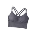 thumbnail image 1 of Jumpingount Camiseta sin mangas cruzada en la espalda, elástica, ligera, cómoda, para el pecho, antideslizante, plana, seca, suave, para mujer Prendas para la parte del cuerpo Gris Jumpingount AP017241-04, 1 of 6