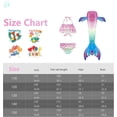 thumbnail image 2 of 3Pcs Mermaid Tails compatible Swimming compatible Girls Swimsuit Princess Bikini Costume Bathing Suits Set compatible Kids Gift_Gift Of G, 2 of 5