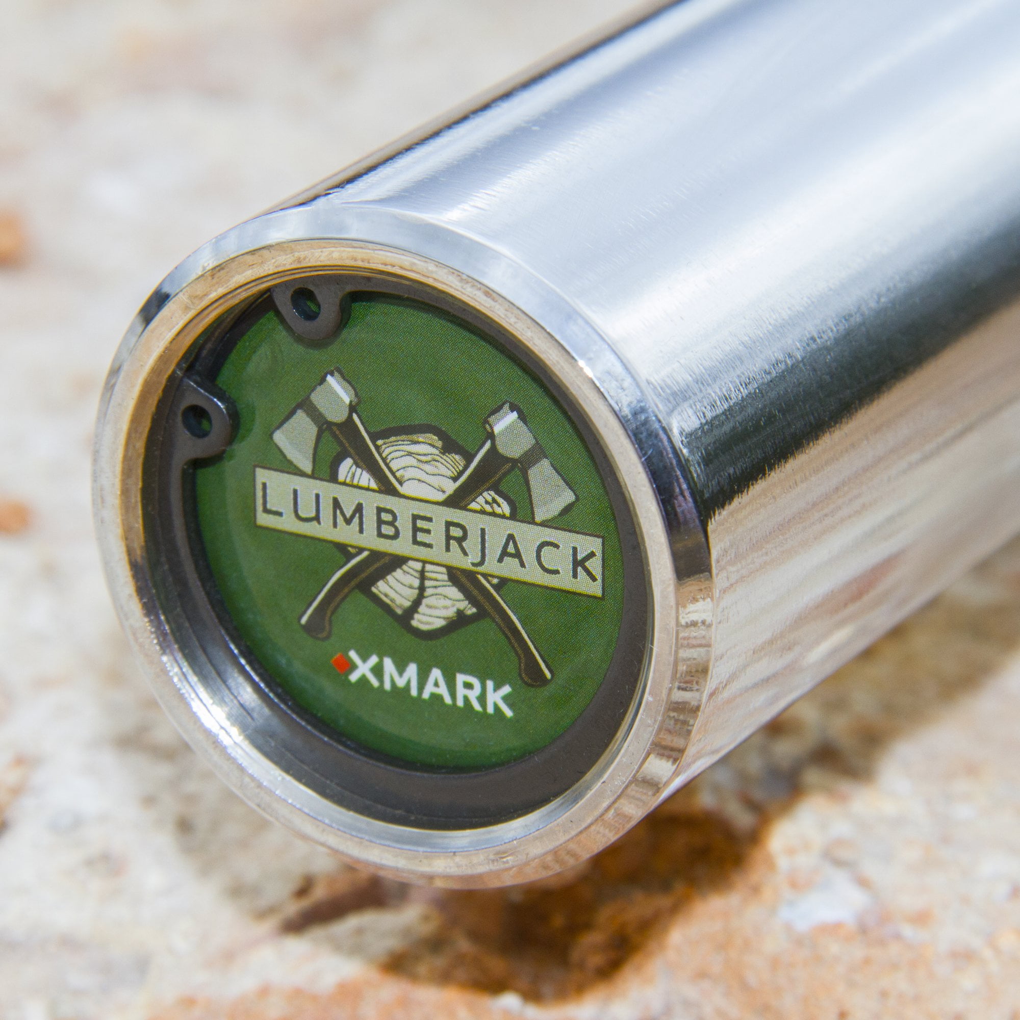 XMark LUMBERJACK 7' Olympic Bar, Chrome with Black Manganese Phosphate shaft, 28 mm grip
