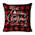 thumbnail image 2 of Anhility Christmas Plaid Pillow Covers 18x18, Red and Black Classic Plaid Letter Printed Decorative Throw Pillow Covers, Farmhouse Square Pillow Case Cushion Pillowcase for Holiday Home Decor Sofa, 2 of 6