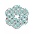 thumbnail image 7 of 15 Inch Round Placemats Set of 6, Merry Christmas Non Slip Heat Insulation PP Table Mats, Santa Claus Xmas Winter Leaves Snowflake Blue Washable Place Mats for Kitchen Dining Party Table Decor, 7 of 7