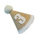 thumbnail image 2 of KAKOWELY 1 gorro de lino para fiesta de cumpleaños, gorro decorativo para cumpleaños infantil., 2 of 4
