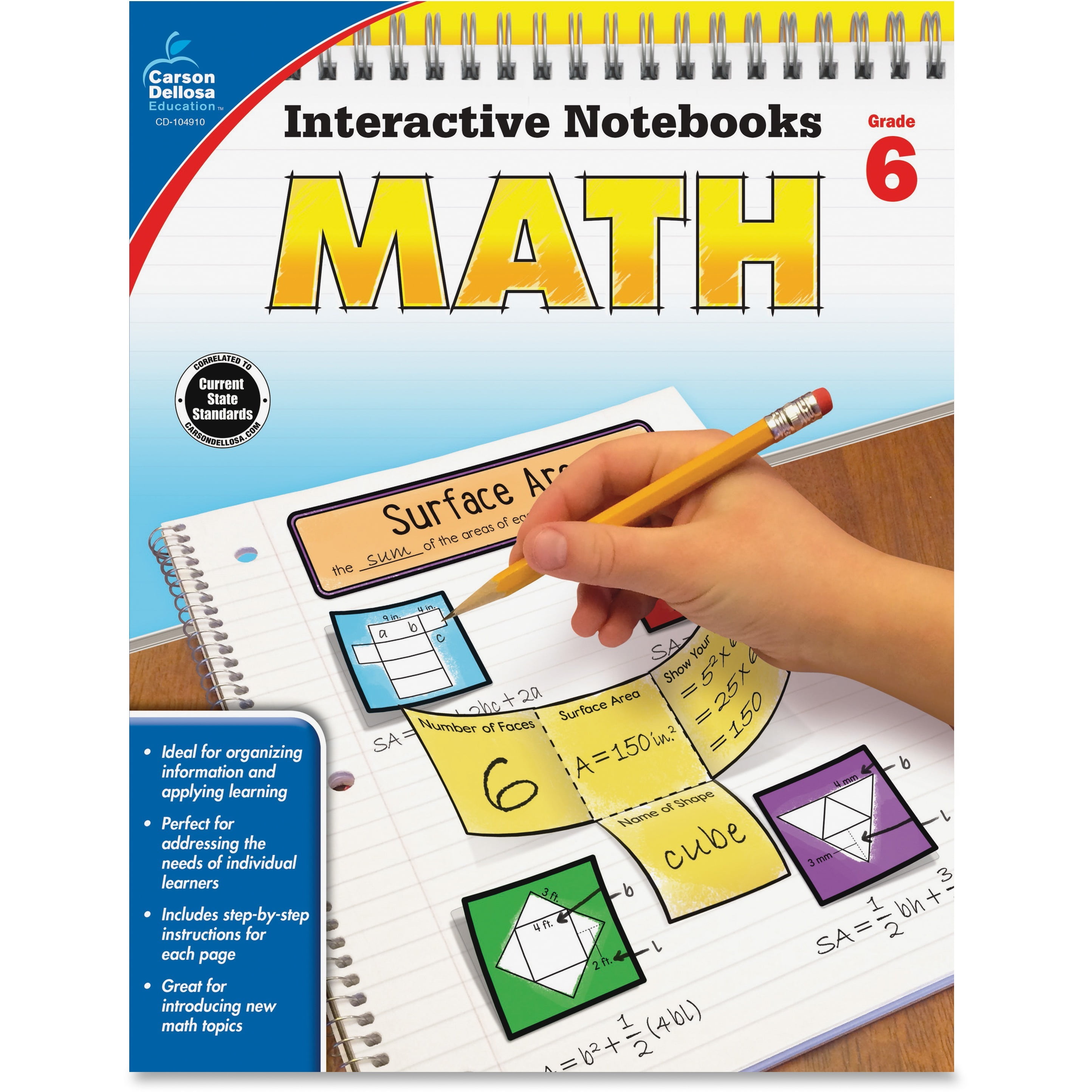 Carson Dellosa Education, CDP104910, Grade 6 Math Interactive Notebook, 1 Each - Walmart.com