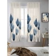 thumbnail image 5 of Blue Spring Floral Curtains 72 Inch Length, Sheer Curtains for Bedroom Living Room Window Tulip Summer Botanical Rod Pocket Voile Drapes Kitchen Curtains Small Half Window 52"x72" 2 Panels, 5 of 6