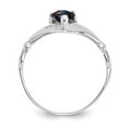 thumbnail image 2 of 14K White Gold Ring Band Themed (06) June Cubic Zirconia CZ Pink, Size 8, 2 of 5
