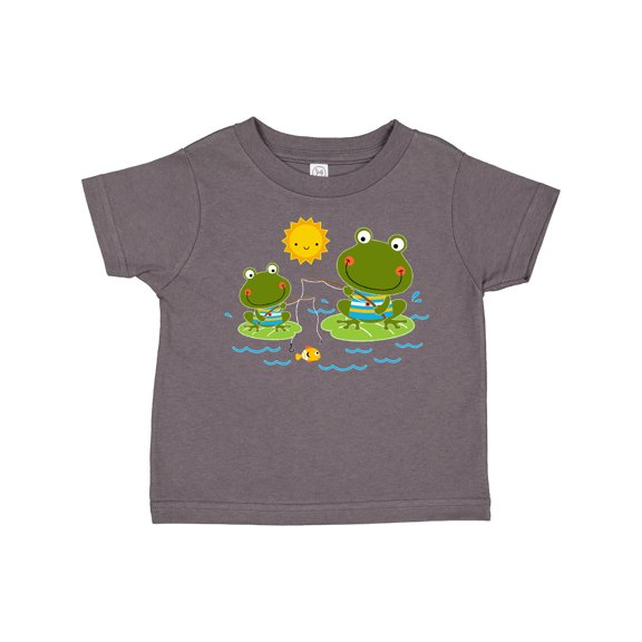 Inktastic Fishing Frogs Cute Fisherman Boys Toddler T-Shirt