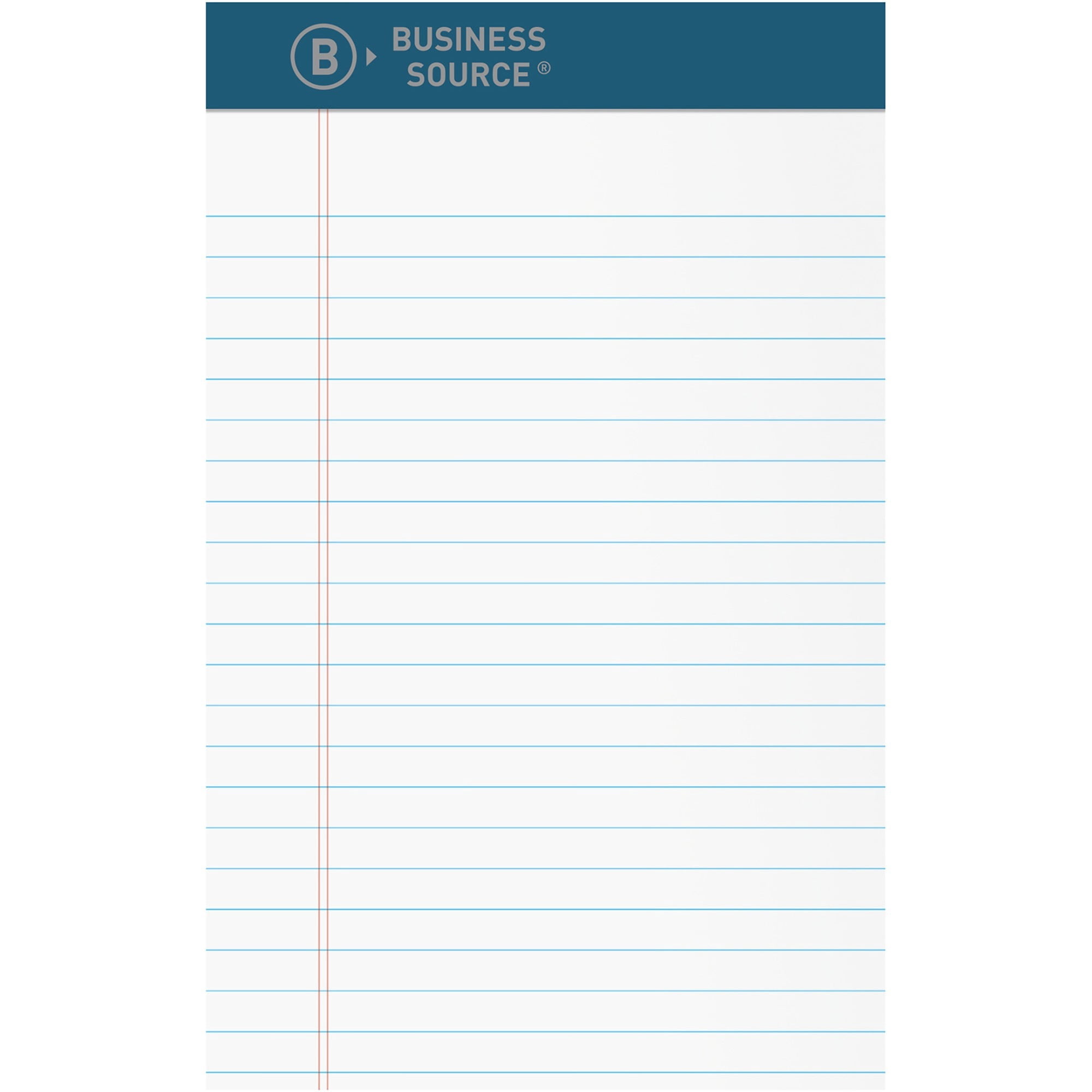 Business Source 5x8 Premium Writing Pad - 2.50" x 5"8" - Tear Proof, Sturdy Back, Bleed-free - 12 / Dozen