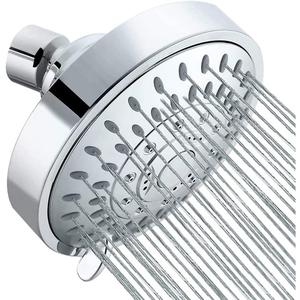 Cabezal de ducha de ahorro de agua, cabezal de ducha de lluvia ajustable de alta presión cromado, montado en la pared, presión de burbujas de aire, 5 configuraciones Xemadio WLJ-0780