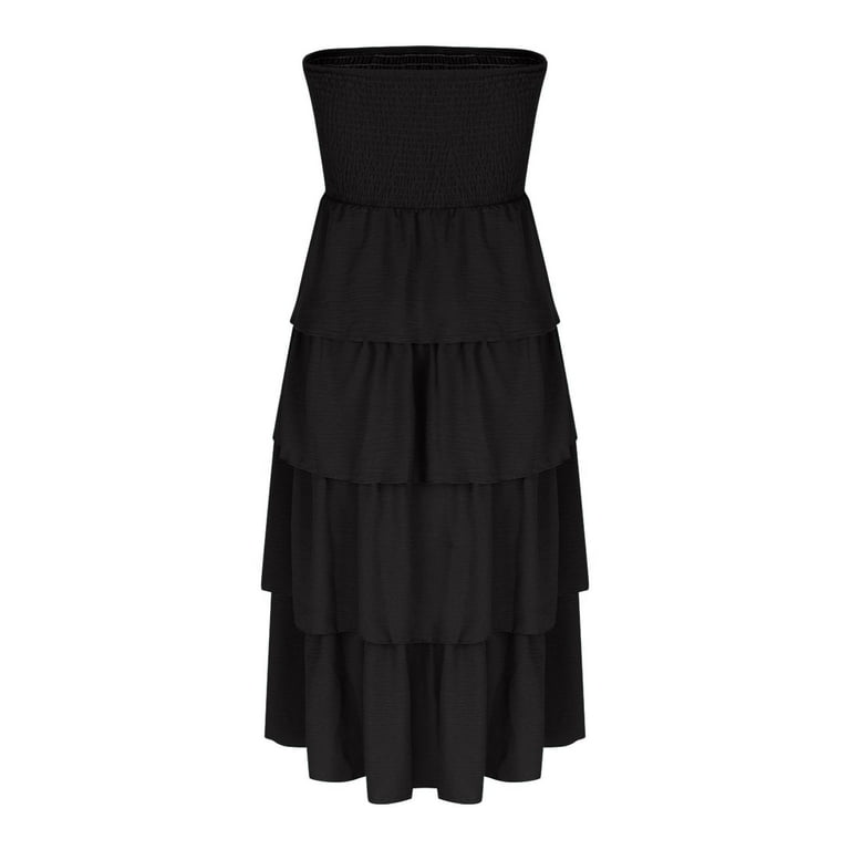 chinese dress ladies Bellini Bandeau Midi Dress in Black