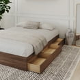 thumbnail image 3 of Nexera Full Size Storage Wood Bed Frame with 3 Drawers, Walnut, 3 of 8
